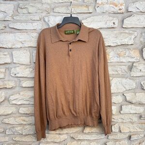 Orvis Men's Tan Polo Sweater